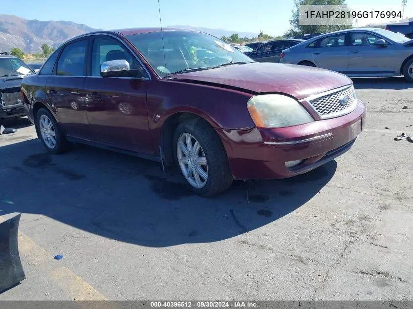 1FAHP28196G176994 2006 Ford Five Hundred Limited