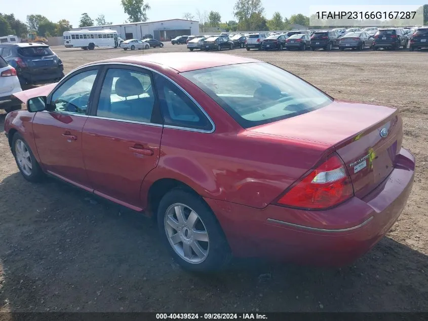 2006 Ford Five Hundred Se VIN: 1FAHP23166G167287 Lot: 40439524