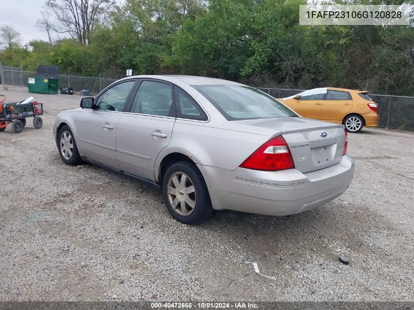 2006 Ford Five Hundred Se VIN: 1FAFP23106G120828 Lot: 40472665