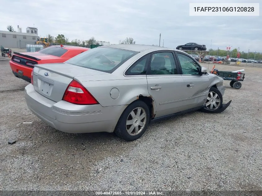 2006 Ford Five Hundred Se VIN: 1FAFP23106G120828 Lot: 40472665