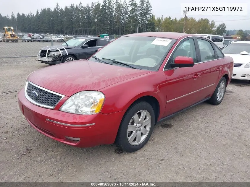 2006 Ford Five Hundred Sel VIN: 1FAFP271X6G119972 Lot: 40569873