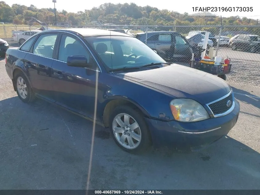 2006 Ford Five Hundred Se VIN: 1FAHP23196G173035 Lot: 40657969