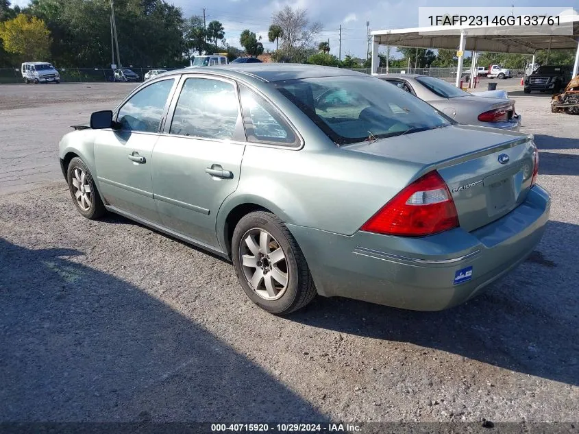 2006 Ford Five Hundred Se VIN: 1FAFP23146G133761 Lot: 40715920