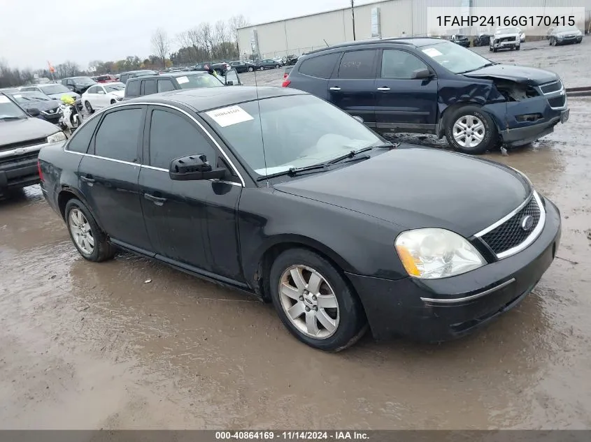 1FAHP24166G170415 2006 Ford Five Hundred Sel