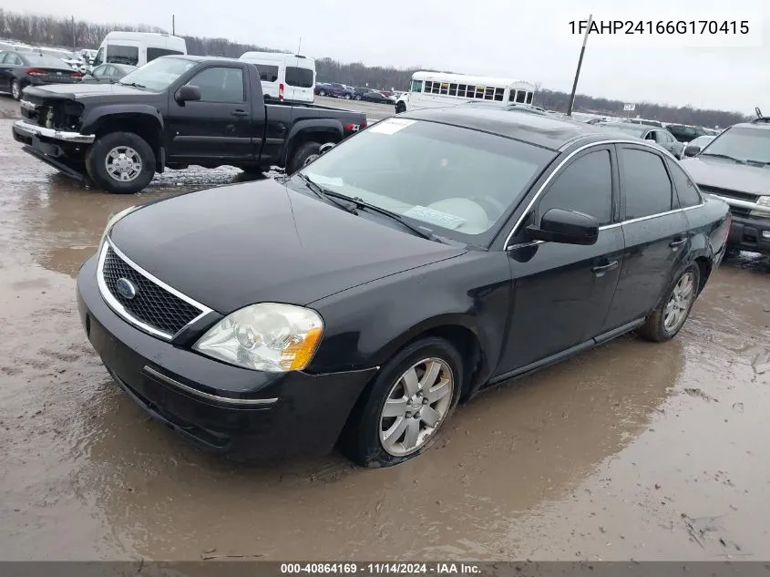 1FAHP24166G170415 2006 Ford Five Hundred Sel