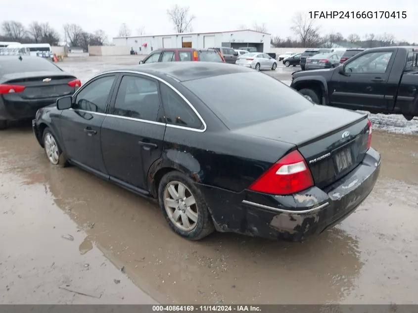 1FAHP24166G170415 2006 Ford Five Hundred Sel