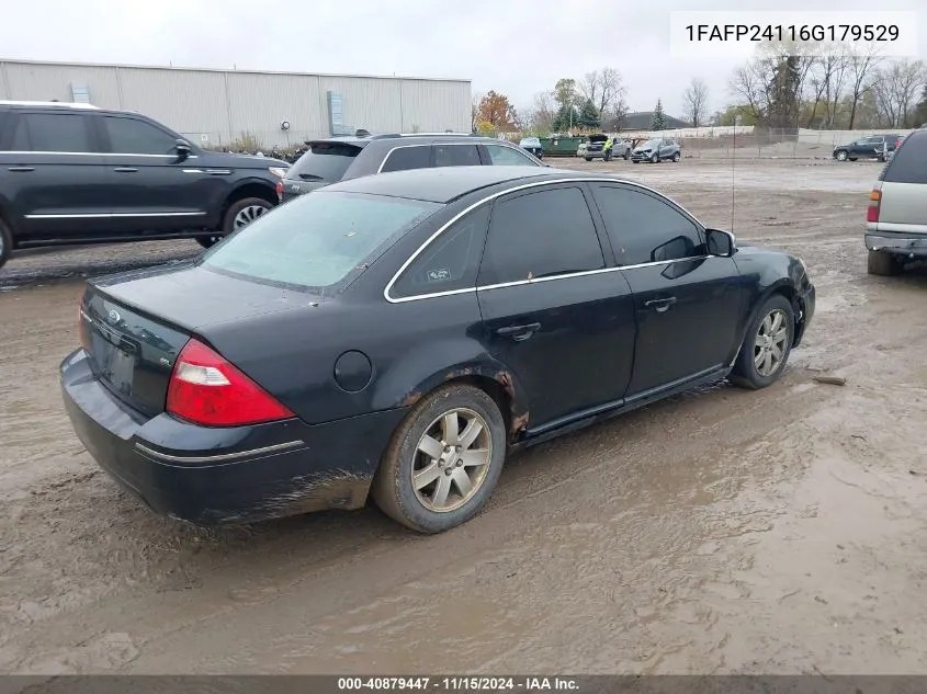 2006 Ford Five Hundred Sel VIN: 1FAFP24116G179529 Lot: 40879447