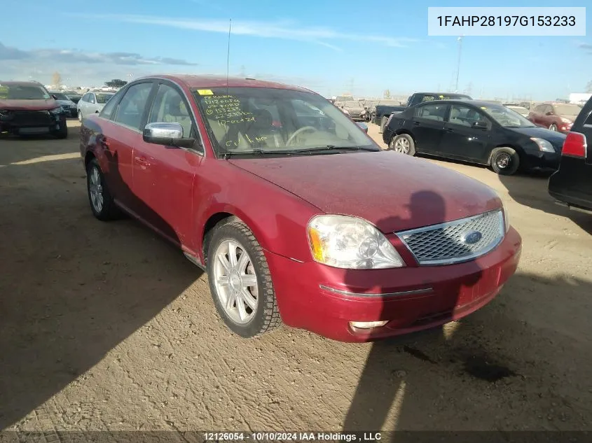 2007 Ford Five Hundred Limited VIN: 1FAHP28197G153233 Lot: 12126054