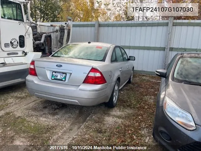 1FAFP24107G107030 2007 Ford Five Hundred Sel