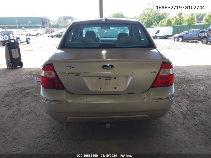 1FAFP27197G102744 2007 Ford Five Hundred Sel