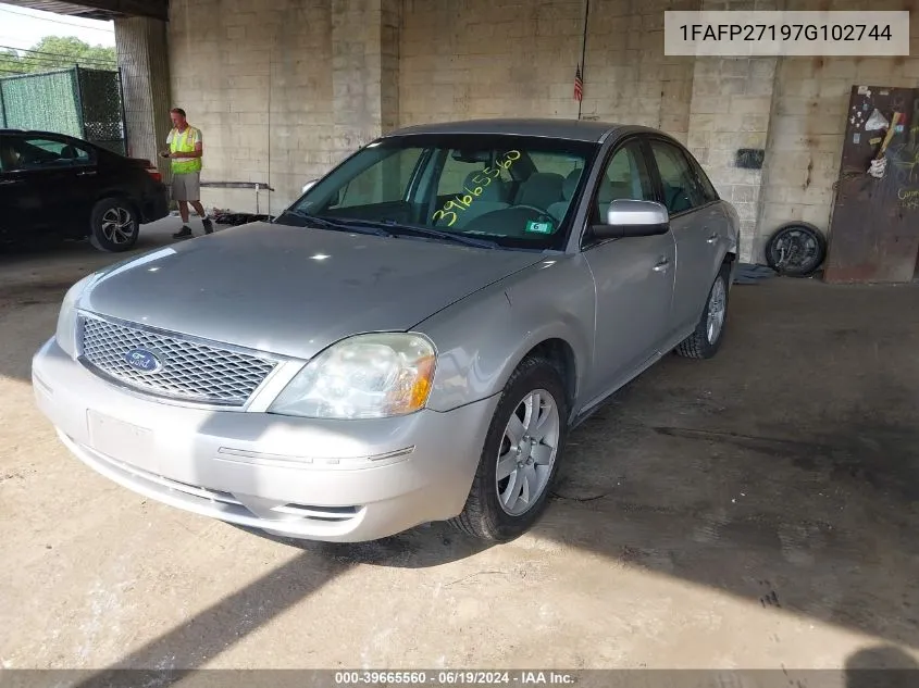 1FAFP27197G102744 2007 Ford Five Hundred Sel