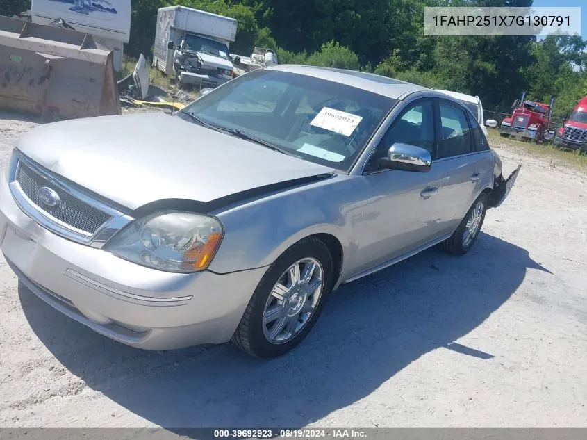 1FAHP251X7G130791 2007 Ford Five Hundred Limited