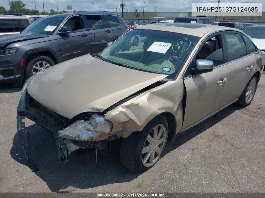 1FAHP25137G124685 2007 Ford Five Hundred Limited