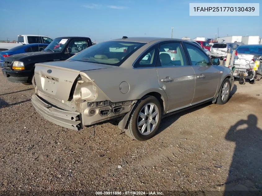 2007 Ford Five Hundred Limited VIN: 1FAHP25177G130439 Lot: 39911898