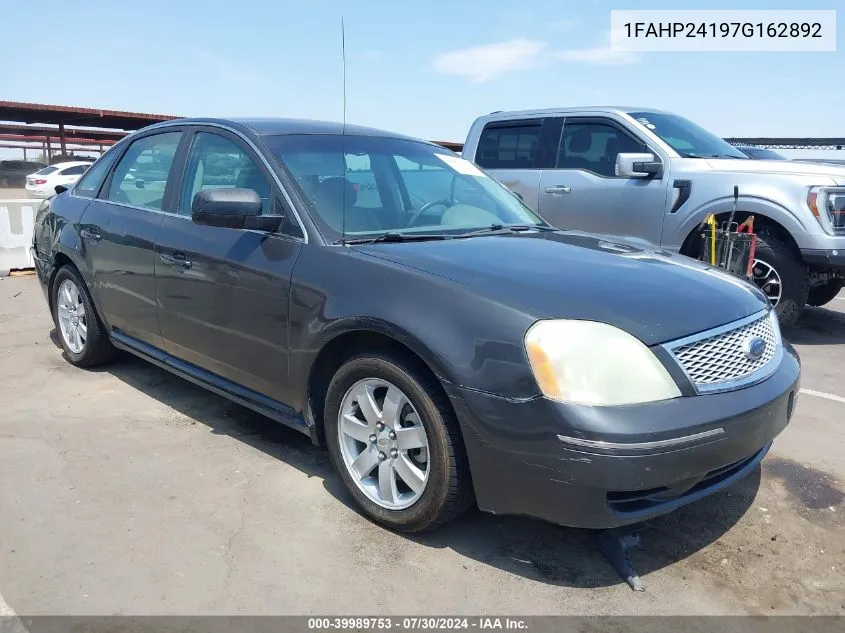 1FAHP24197G162892 2007 Ford Five Hundred Sel