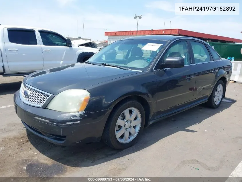 1FAHP24197G162892 2007 Ford Five Hundred Sel