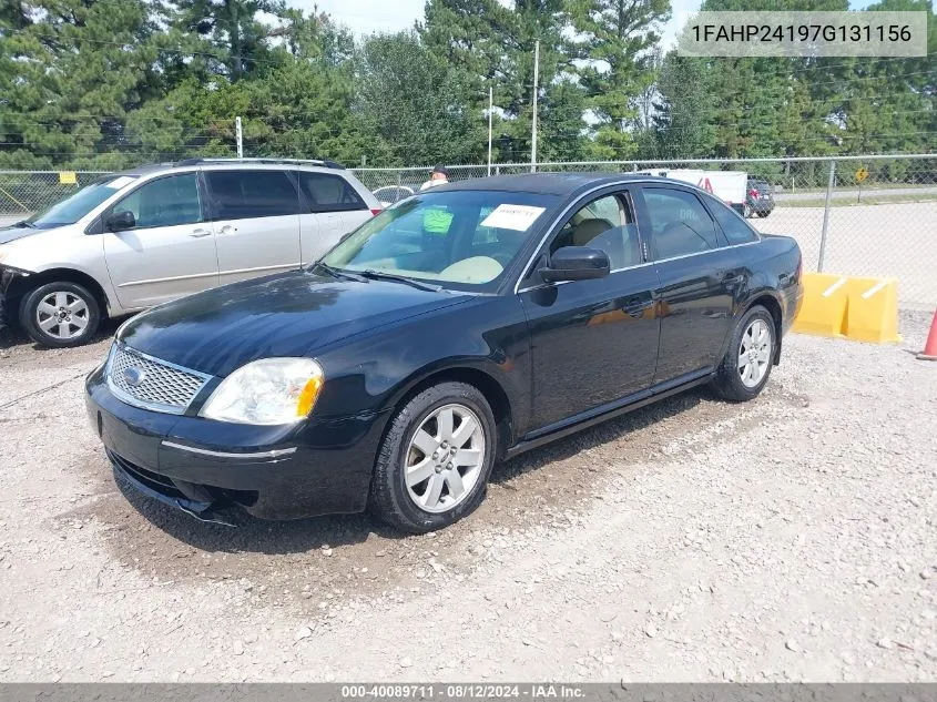 2007 Ford Five Hundred Sel VIN: 1FAHP24197G131156 Lot: 40089711