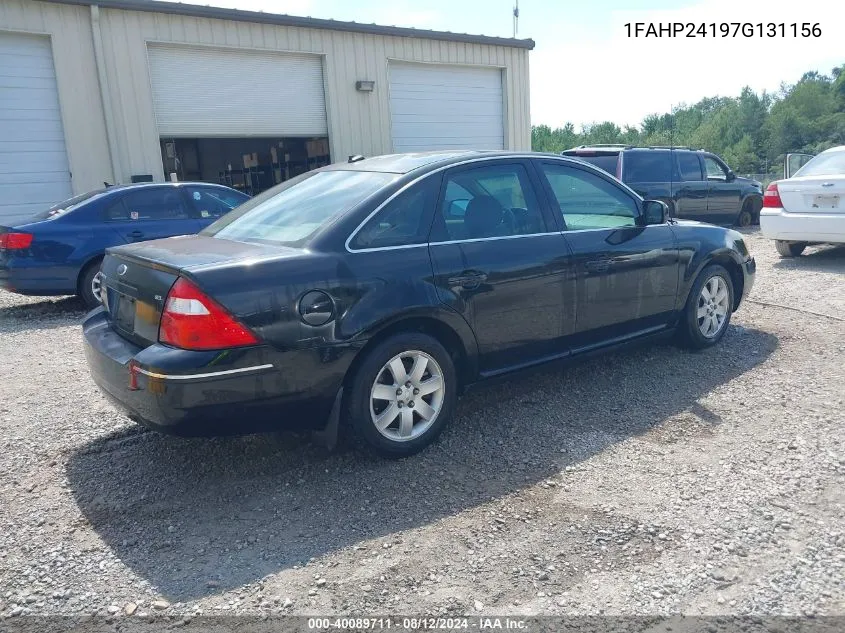 2007 Ford Five Hundred Sel VIN: 1FAHP24197G131156 Lot: 40089711