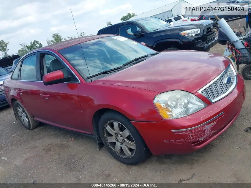 1FAHP24147G150424 2007 Ford Five Hundred Sel