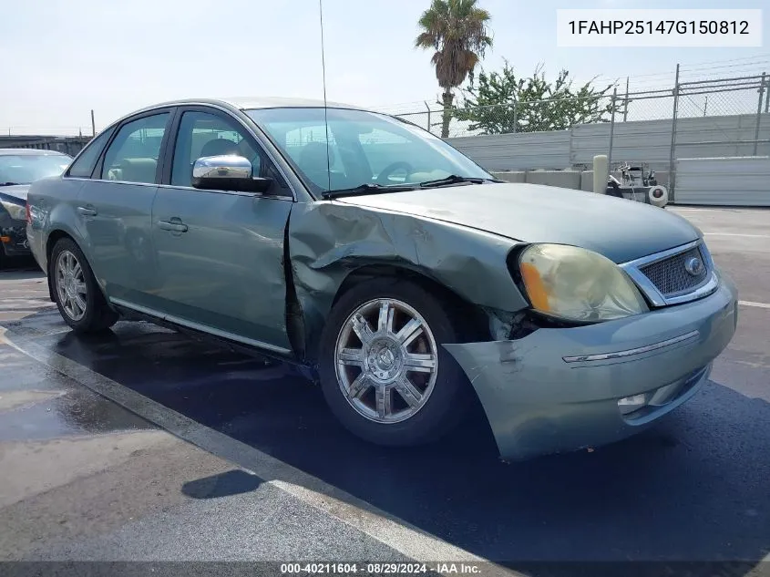 1FAHP25147G150812 2007 Ford Five Hundred Limited