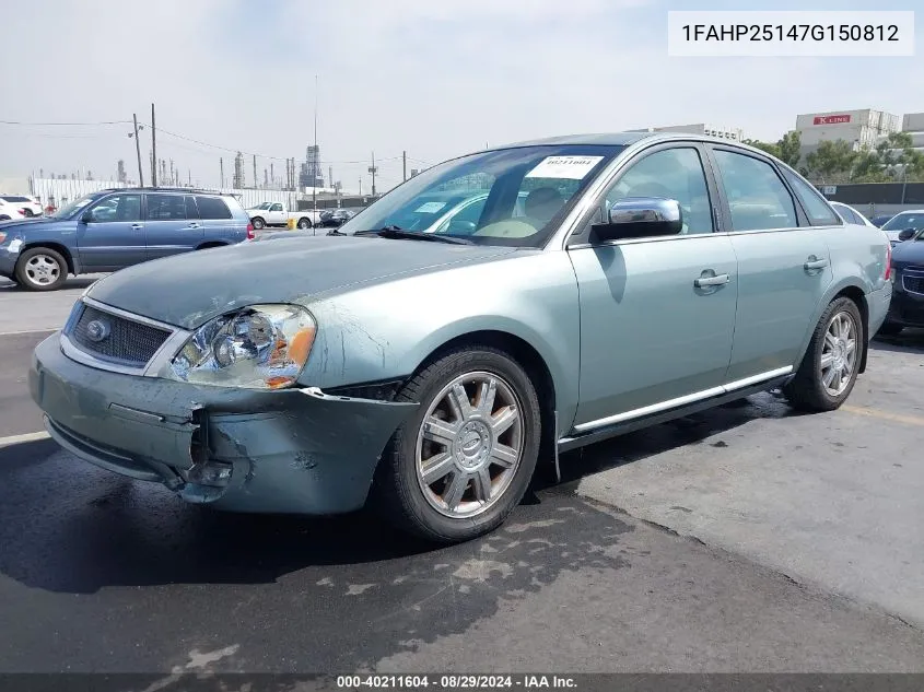 1FAHP25147G150812 2007 Ford Five Hundred Limited