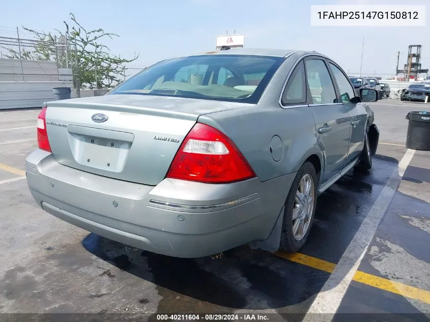 1FAHP25147G150812 2007 Ford Five Hundred Limited