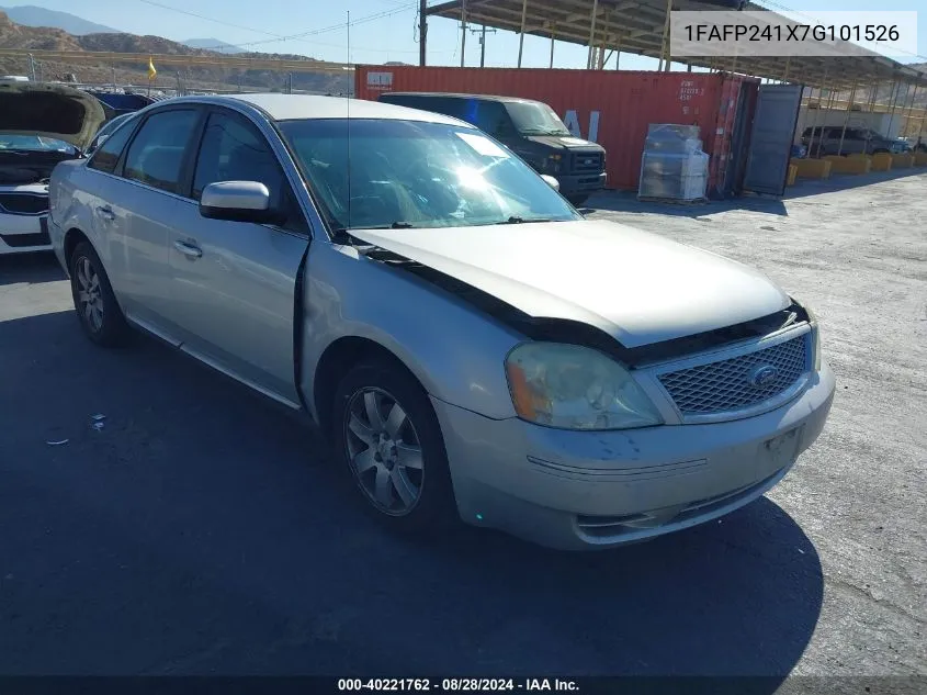 1FAFP241X7G101526 2007 Ford Five Hundred Sel