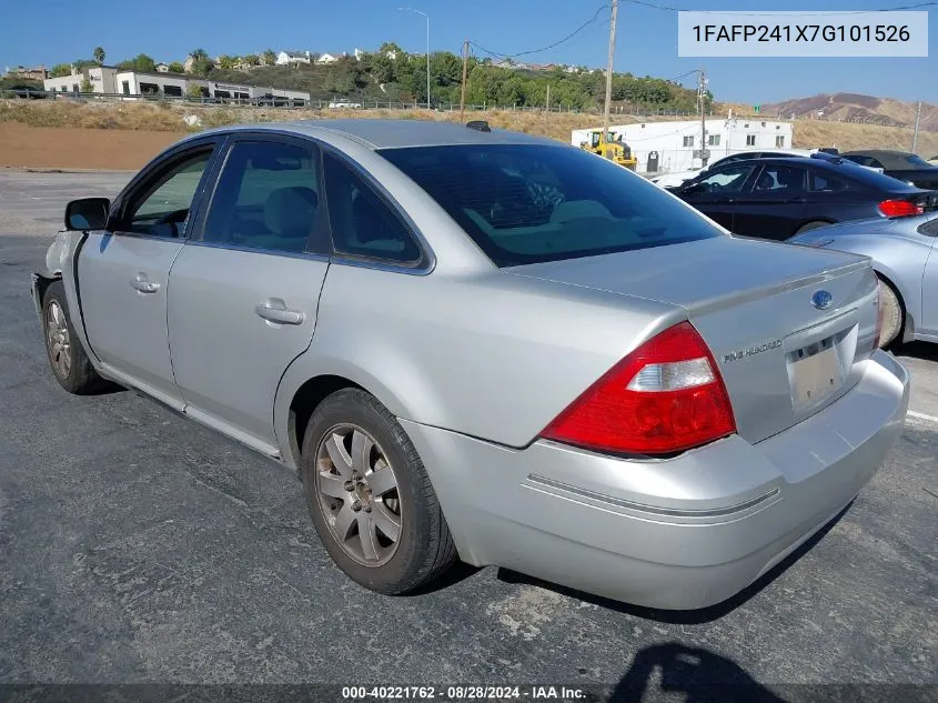 2007 Ford Five Hundred Sel VIN: 1FAFP241X7G101526 Lot: 40221762