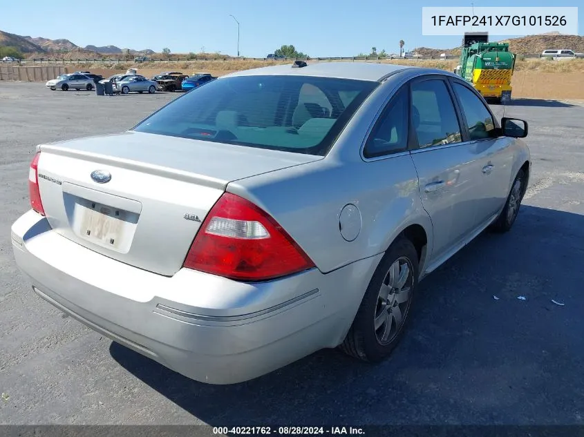 2007 Ford Five Hundred Sel VIN: 1FAFP241X7G101526 Lot: 40221762