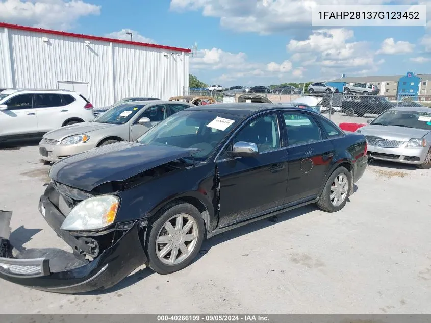 2007 Ford Five Hundred Limited VIN: 1FAHP28137G123452 Lot: 40266199