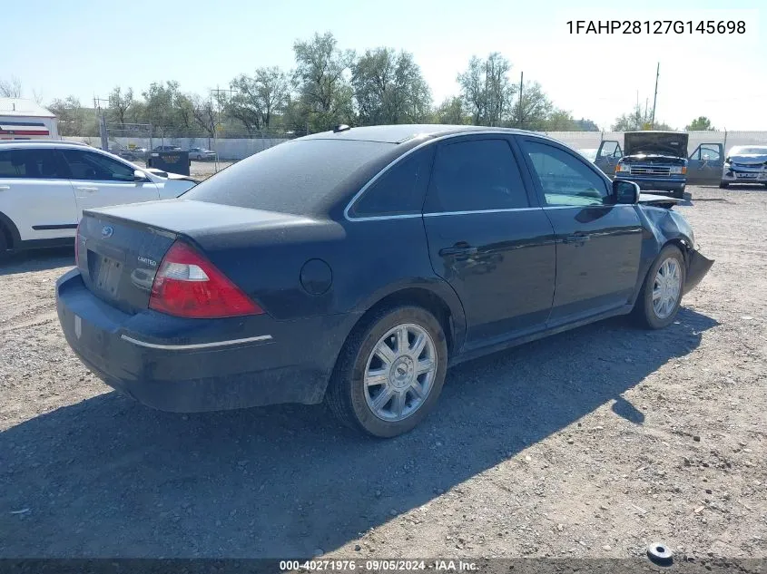 1FAHP28127G145698 2007 Ford Five Hundred Limited