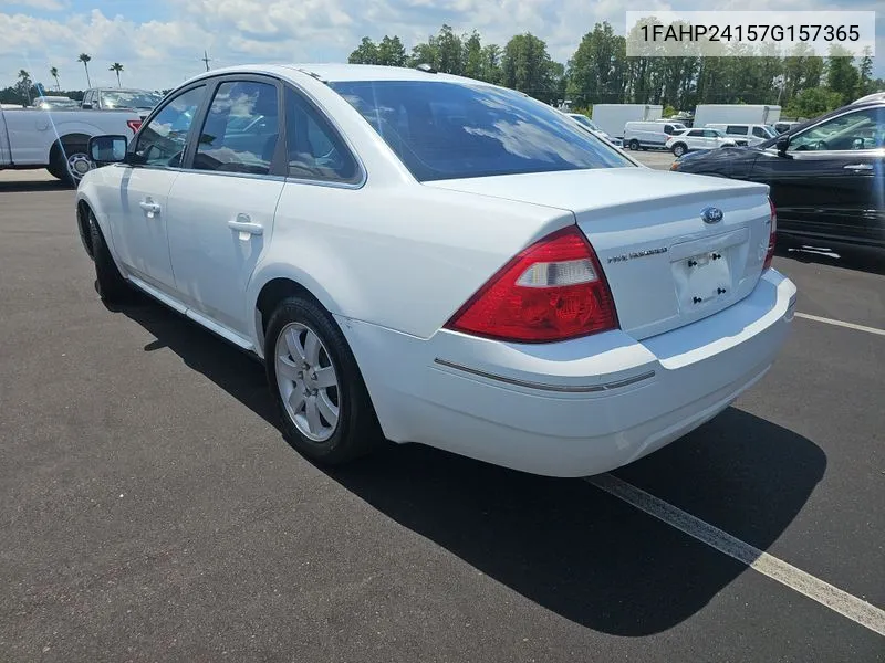 2007 Ford Five Hundred Sel VIN: 1FAHP24157G157365 Lot: 40283904