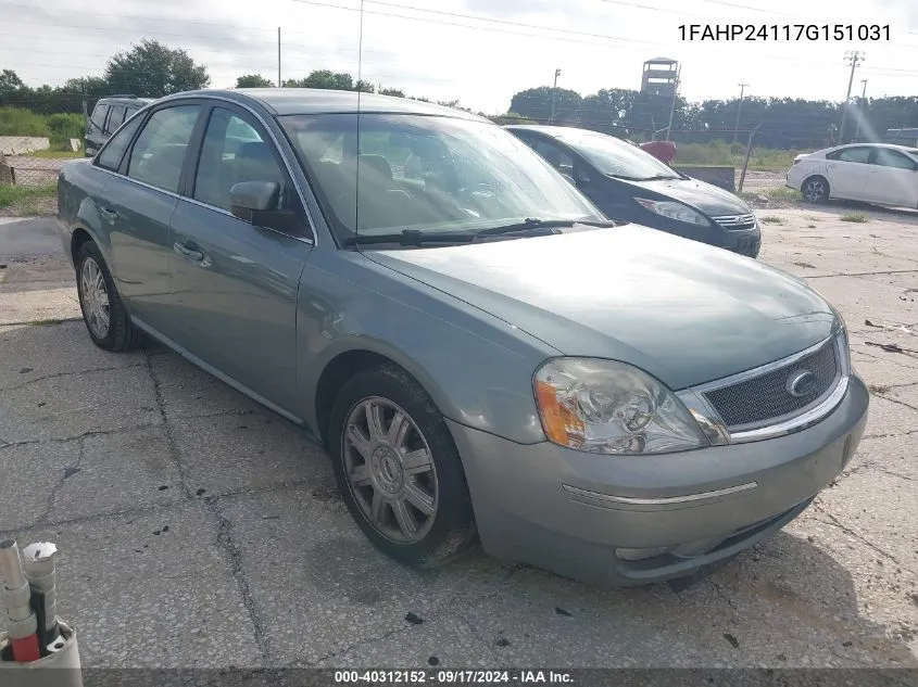 1FAHP24117G151031 2007 Ford Five Hundred Sel