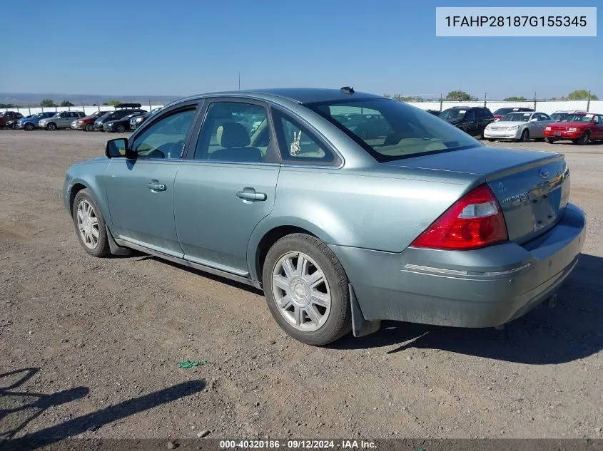 1FAHP28187G155345 2007 Ford Five Hundred Limited