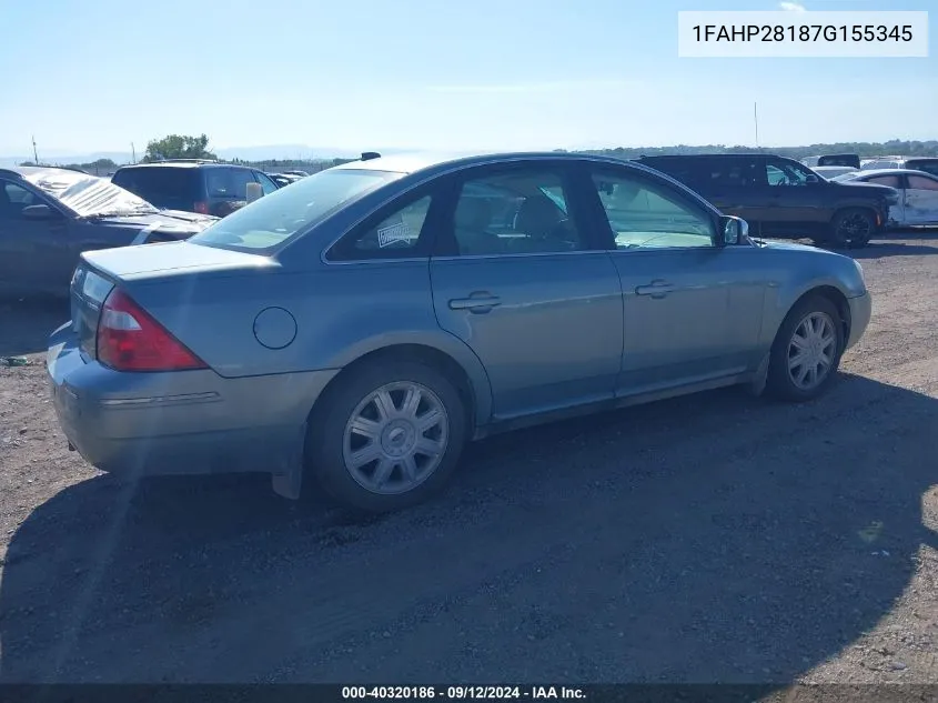 1FAHP28187G155345 2007 Ford Five Hundred Limited