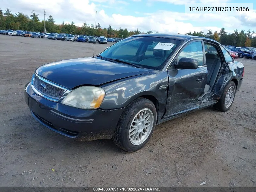 1FAHP27187G119866 2007 Ford Five Hundred Sel