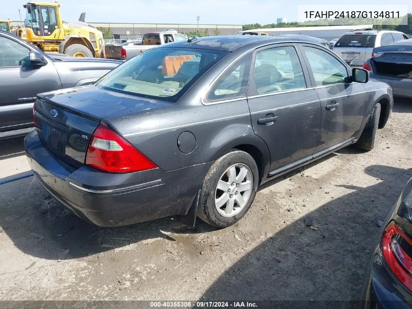 2007 Ford Five Hundred Sel VIN: 1FAHP24187G134811 Lot: 40355308