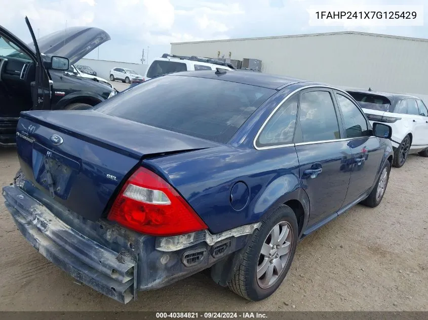 2007 Ford Five Hundred Sel VIN: 1FAHP241X7G125429 Lot: 40384821