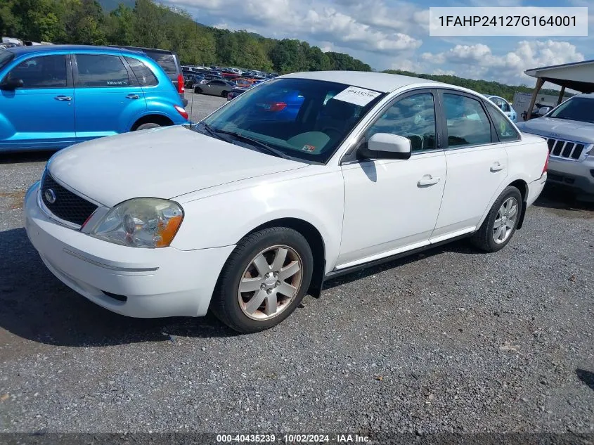 2007 Ford Five Hundred Sel VIN: 1FAHP24127G164001 Lot: 40435239