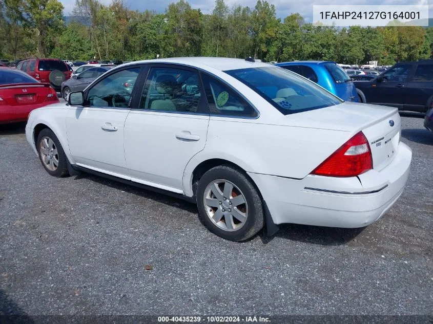 1FAHP24127G164001 2007 Ford Five Hundred Sel