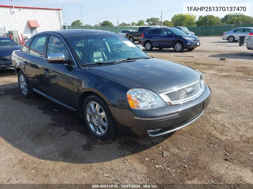 2007 Ford Five Hundred Limited VIN: 1FAHP25137G137470 Lot: 40531818