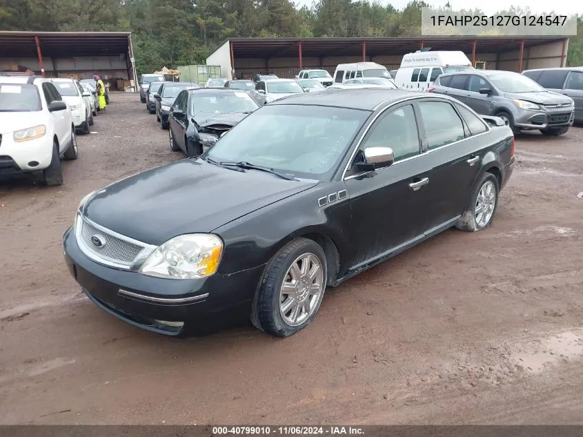 2007 Ford Five Hundred Limited VIN: 1FAHP25127G124547 Lot: 40799010