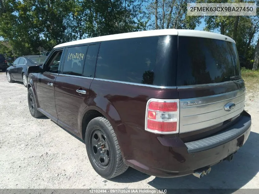 2009 Ford Flex VIN: 2FMEK63CX9BA27450 Lot: 12102494