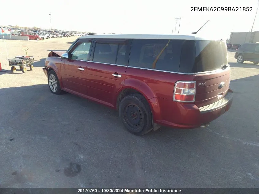 2009 Ford Flex Sel VIN: 2FMEK62C99BA21852 Lot: 20170760