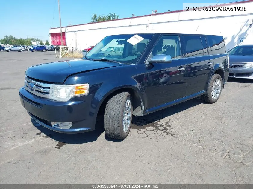 2009 Ford Flex Limited VIN: 2FMEK63C99BA61928 Lot: 39993647