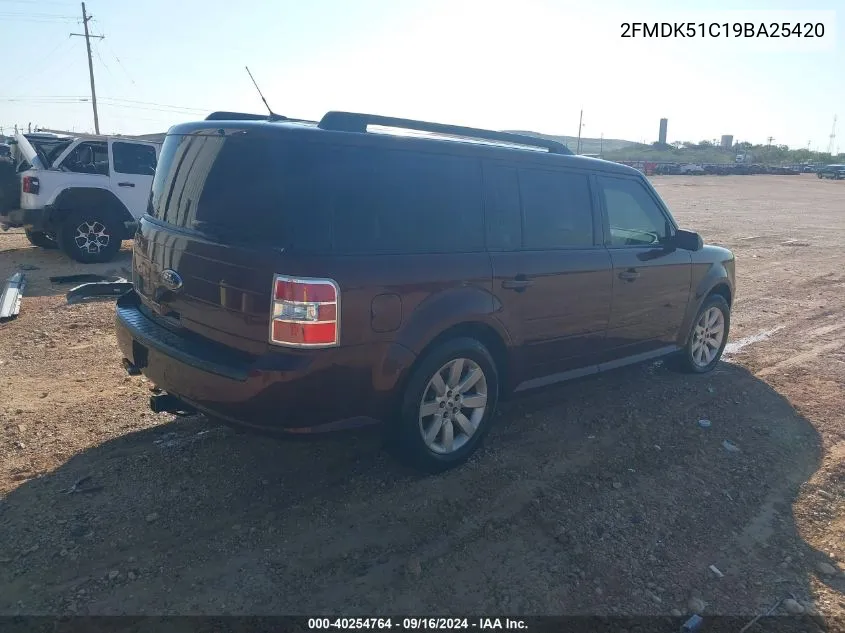 2009 Ford Flex Se VIN: 2FMDK51C19BA25420 Lot: 40254764