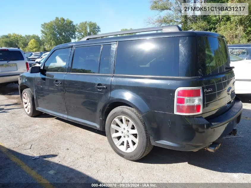 2009 Ford Flex Se VIN: 2FMDK51C19BA31217 Lot: 40433070