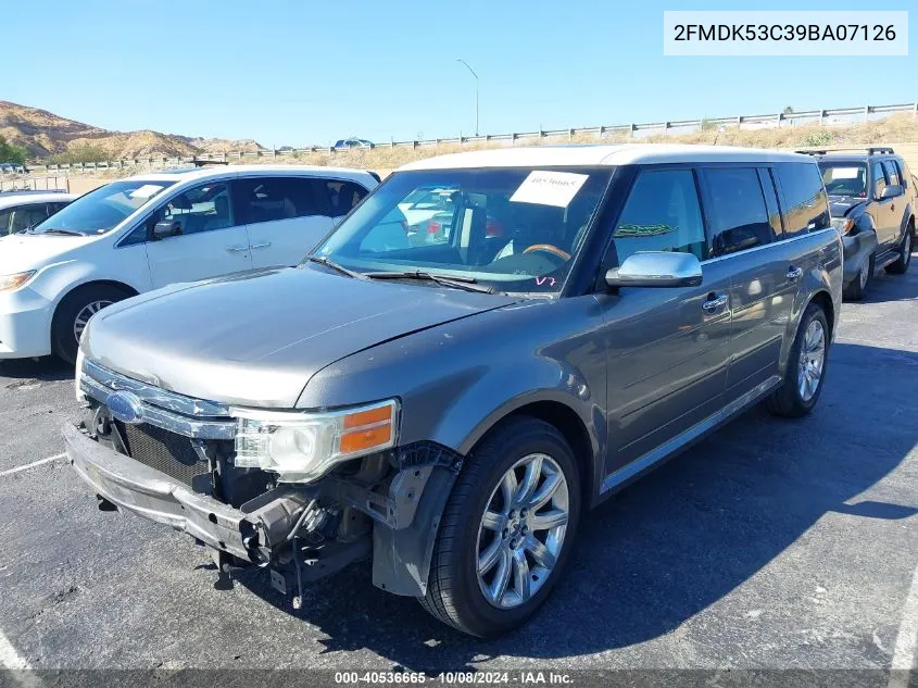 2009 Ford Flex Limited VIN: 2FMDK53C39BA07126 Lot: 40536665