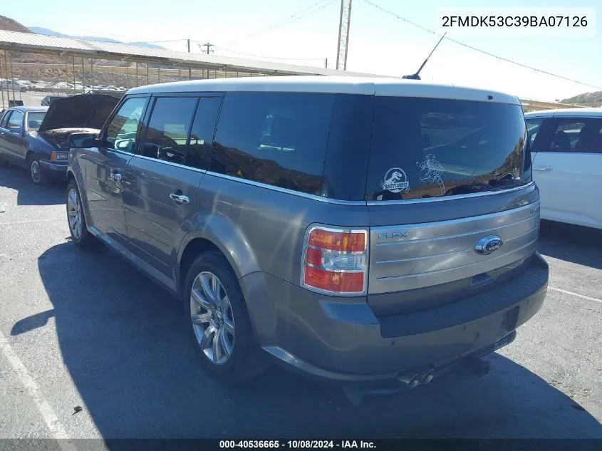 2009 Ford Flex Limited VIN: 2FMDK53C39BA07126 Lot: 40536665