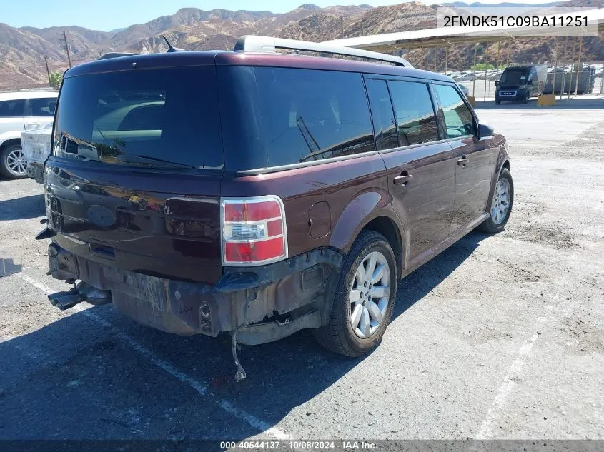 2009 Ford Flex Se VIN: 2FMDK51C09BA11251 Lot: 40544137